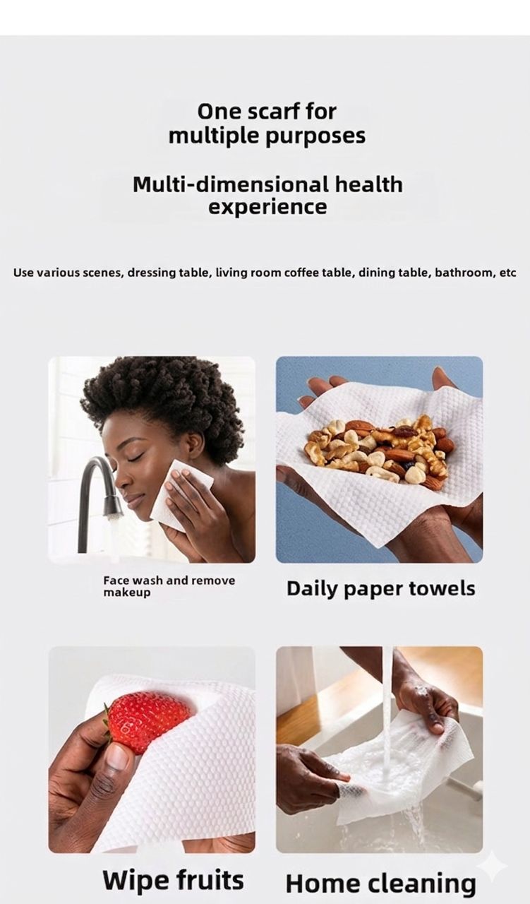 Serviettes Visage Clean Face - Multitâches Jetables & Réutilisables en Viscose Premium